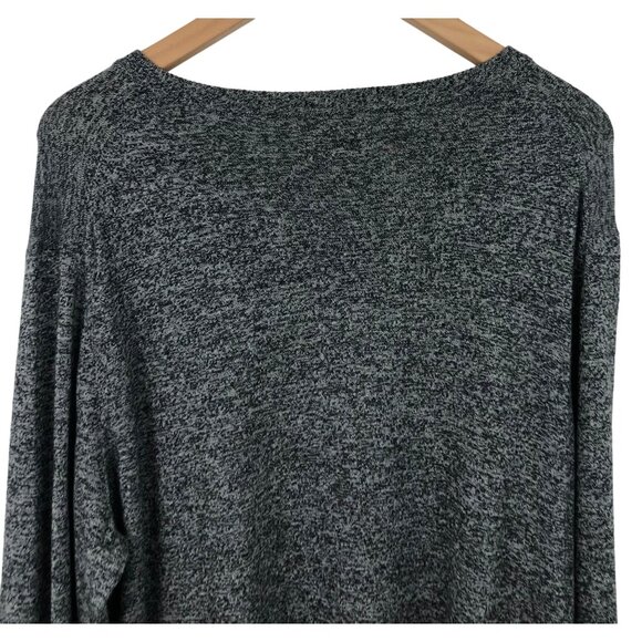 Croft & Barrow Mens Size XL Black/White Flecked V Neck Lightweight Sweater - Picture 6 of 9